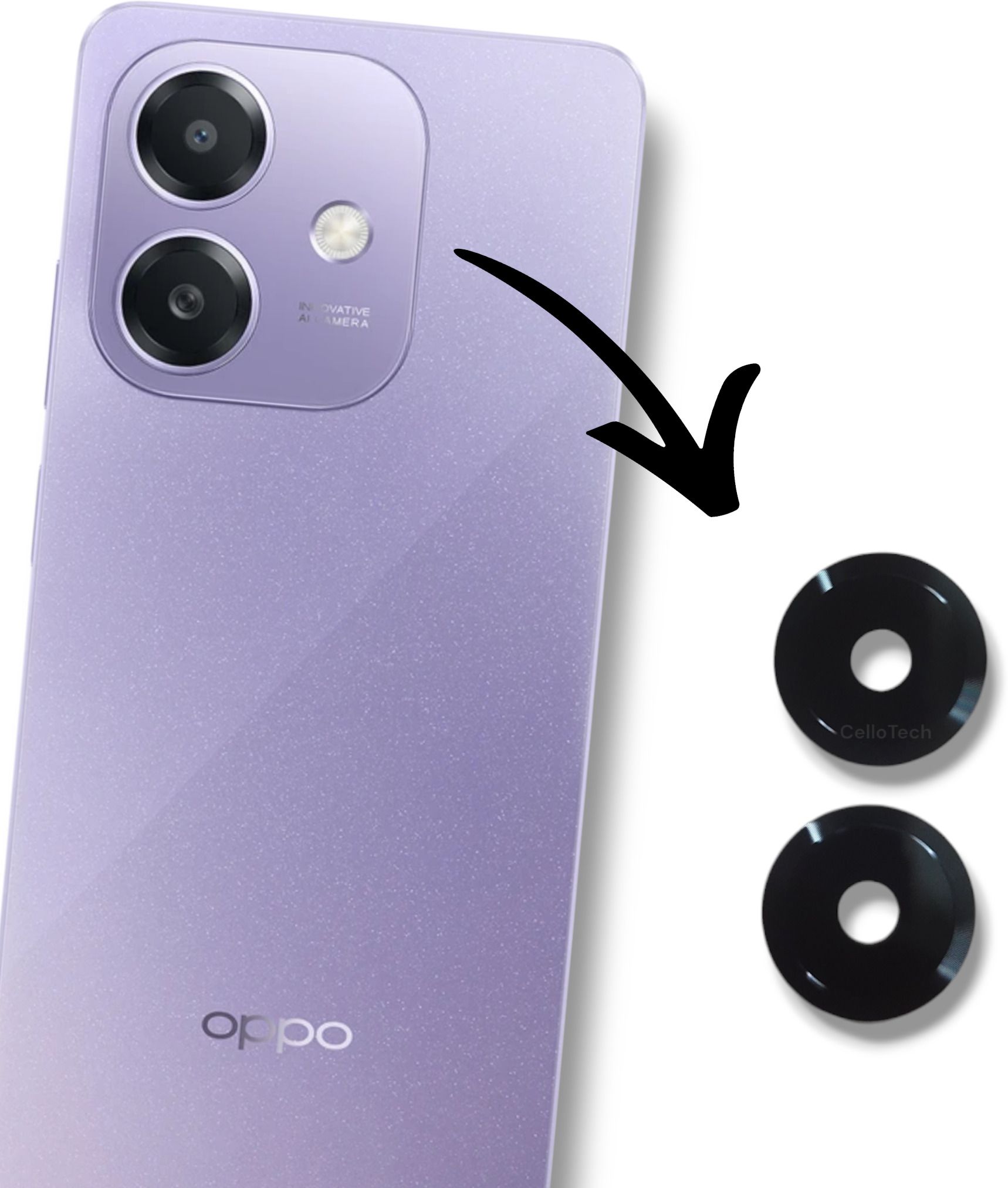 CELLO TECH CPH2681 OPPO A3X 5G Camera Lens Glass