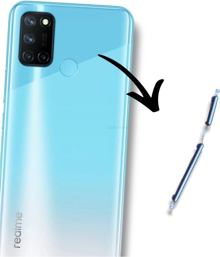Shavik 7i/C17 Realme 7i/ realme C17 (side buttons/ power volume buttons) (sky blue) Power ON/OFF Button-image-32