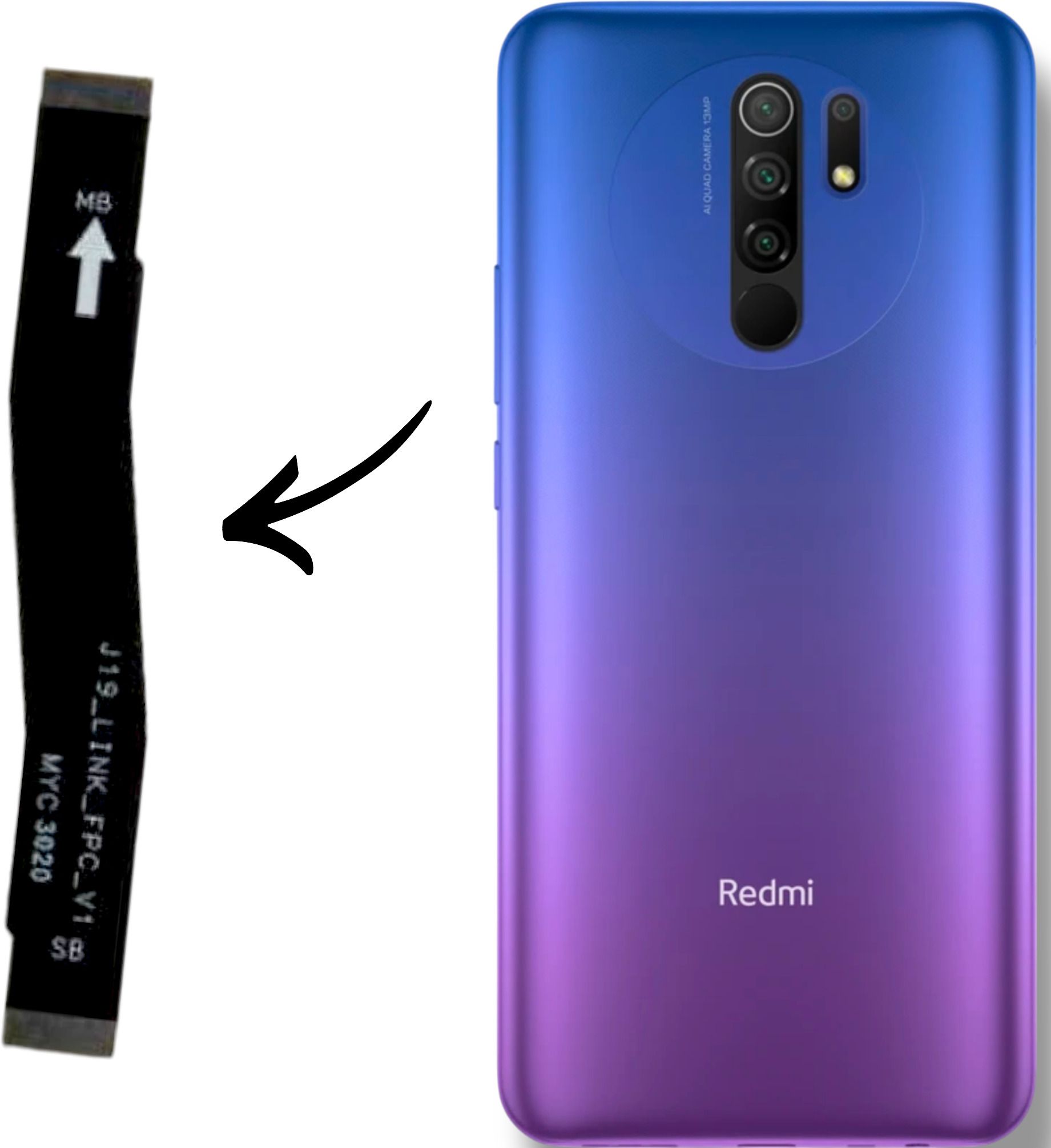 CELLO TECH M2004J19PI ORIGINAL MAIN CHARGING PATTA FOR Mi REDMI 9 PRIME / POCO M2 Charging Connector Flex cable