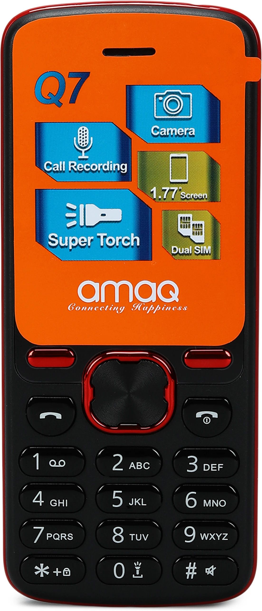 amaq Dual SIM Keypad Phone,Torch,FM, MP3/MP4,1000mAh Battery,SD Card Slot-picture-11