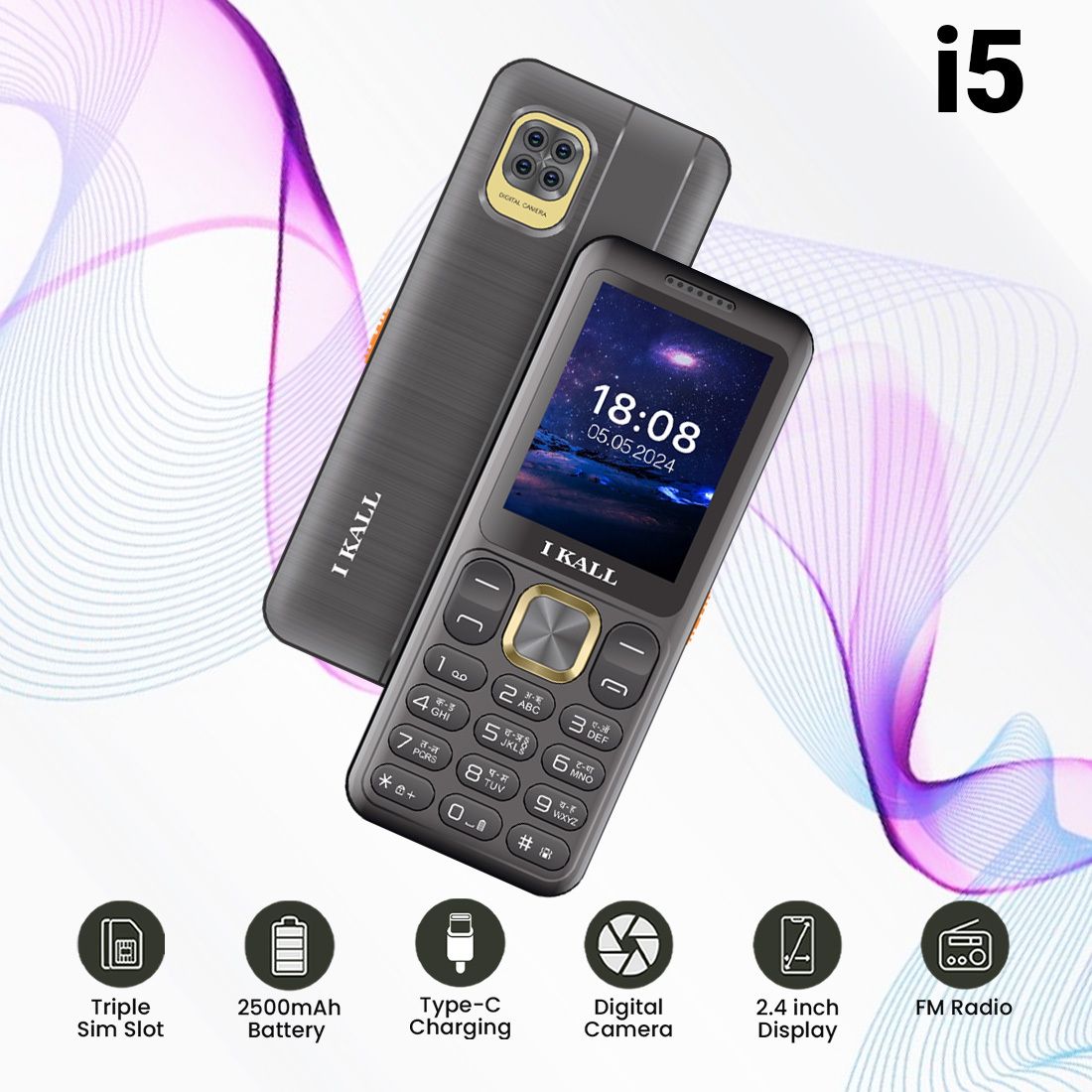 i kall I5 Multimedia Keypad Phone with 2.4" Display, 2500mAh Battery, Triple-Sim-picture-26