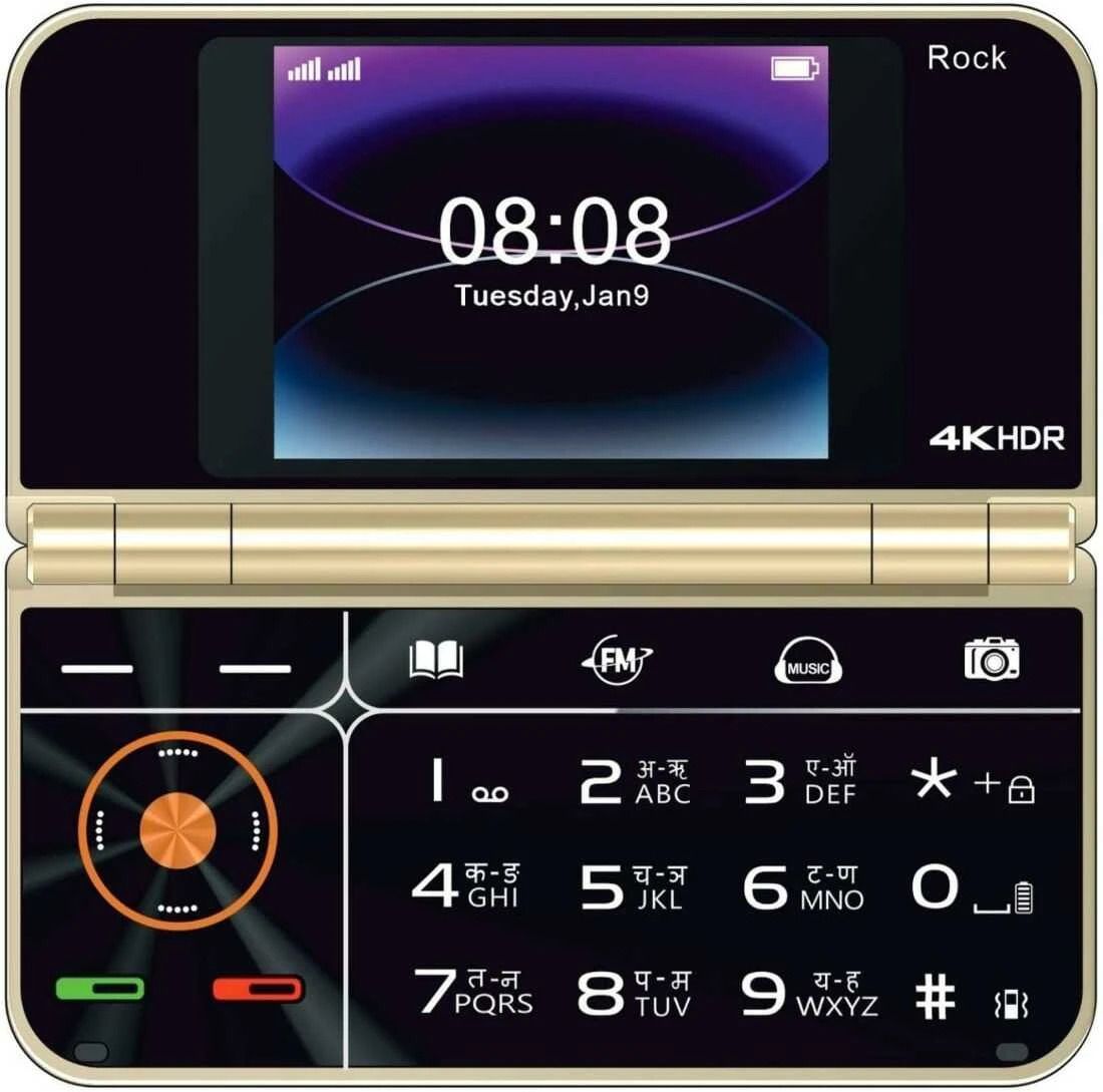 New Rock Fold Mini Dual Sim Keypad Mobile with 2.8 Display Call & SMS-image-21