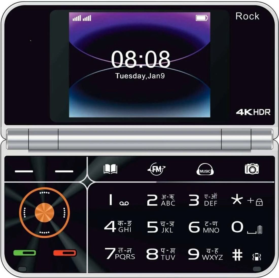 rock touch New Rock Fold Mini Dual Sim Keypad Mobile with 2.8 Display Call & SMS-picture-13