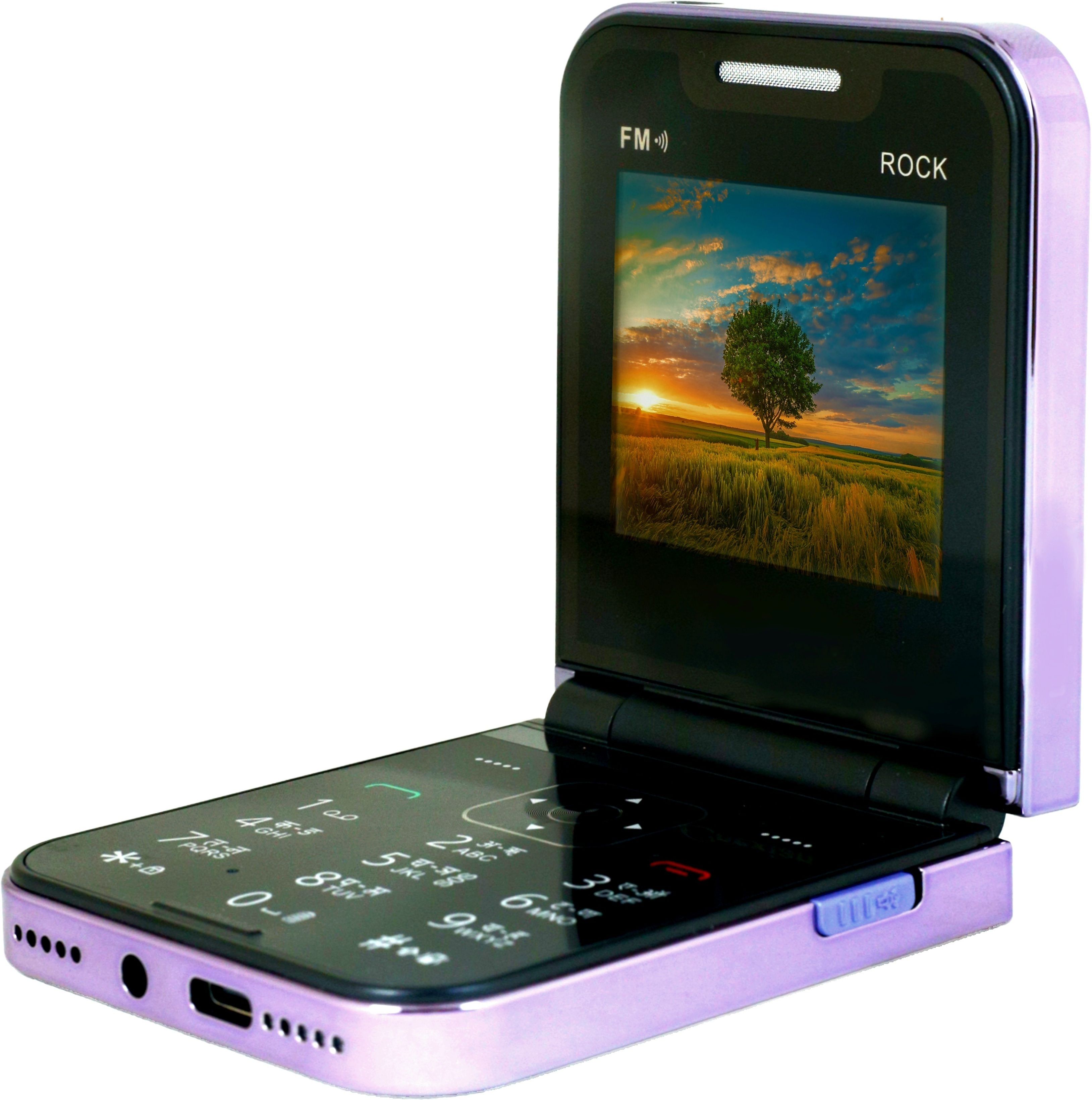 rock touch Rock Z Flip Dual Sim Keypad Mobile with2.4Display Flip Fold Call & SMS Indicator-picture-19