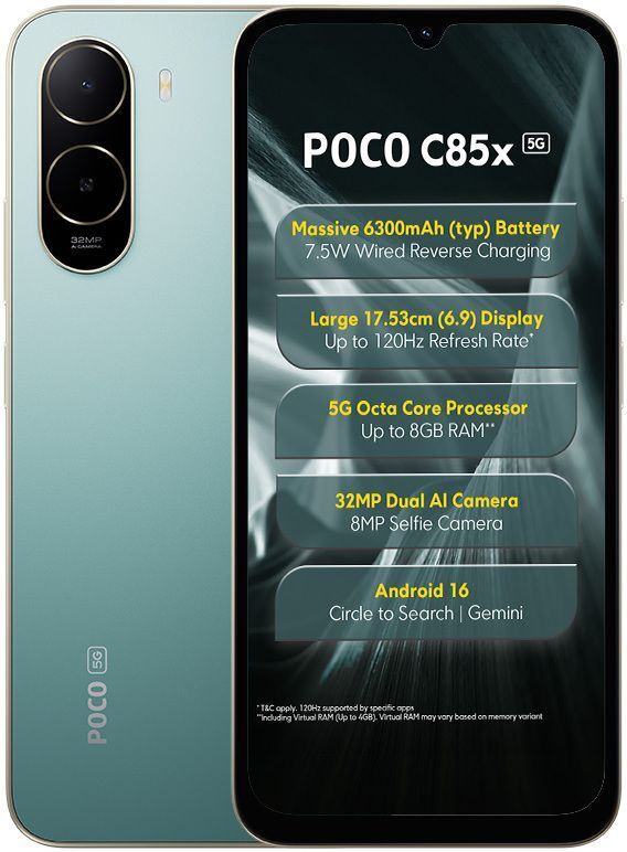C85x Charger in the Box (Emerald Green, 128 GB)-image-4