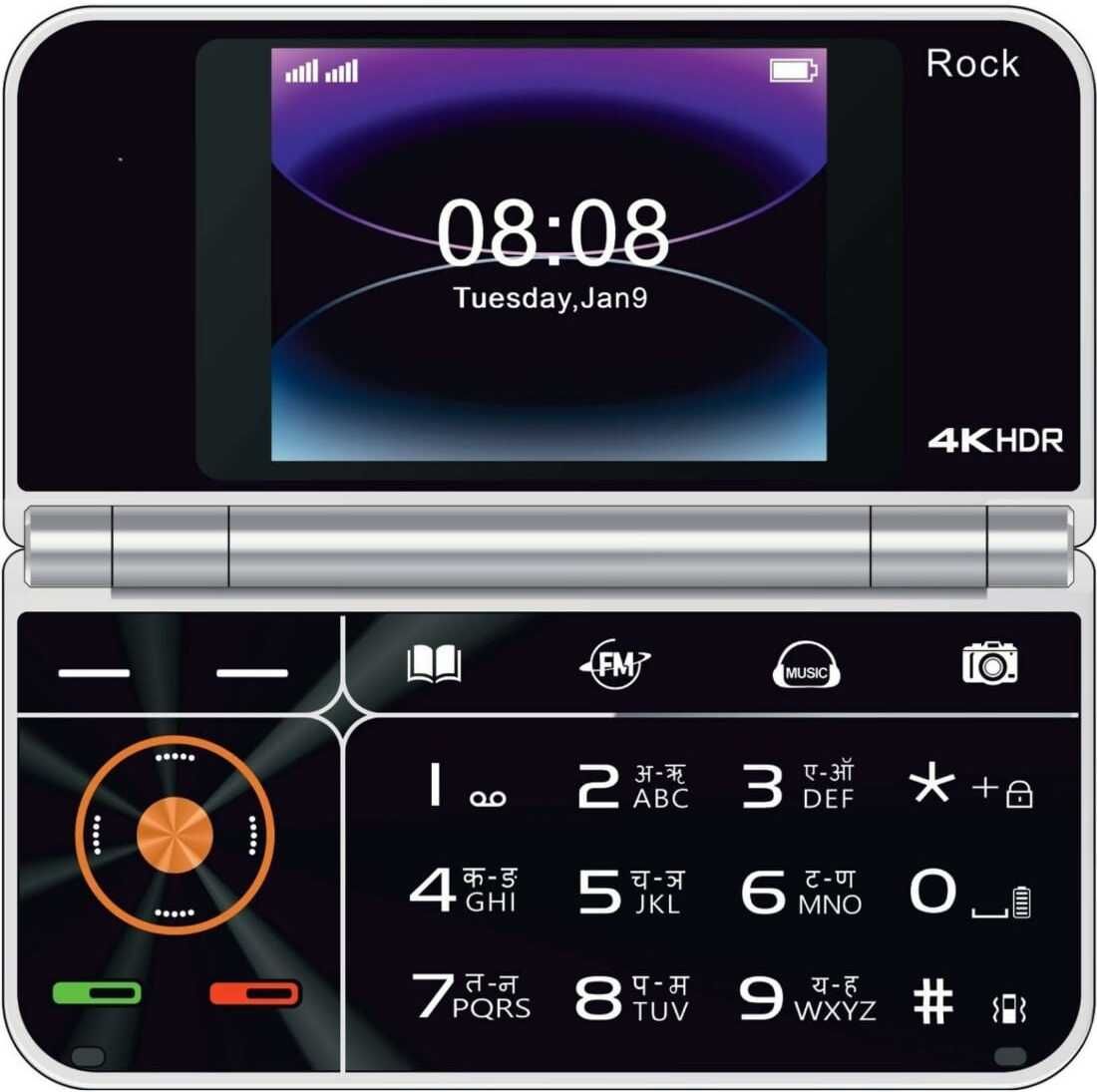 New Rock Fold Mini Dual Sim Keypad Mobile with 2.8 Display Call & SMS-image-22