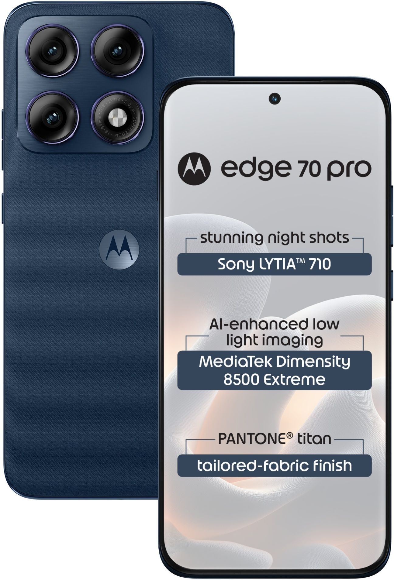MOTOROLA edge 70 pro (Tailored Fabric - PANTONE Titan (Blue), 256 GB)-picture-20