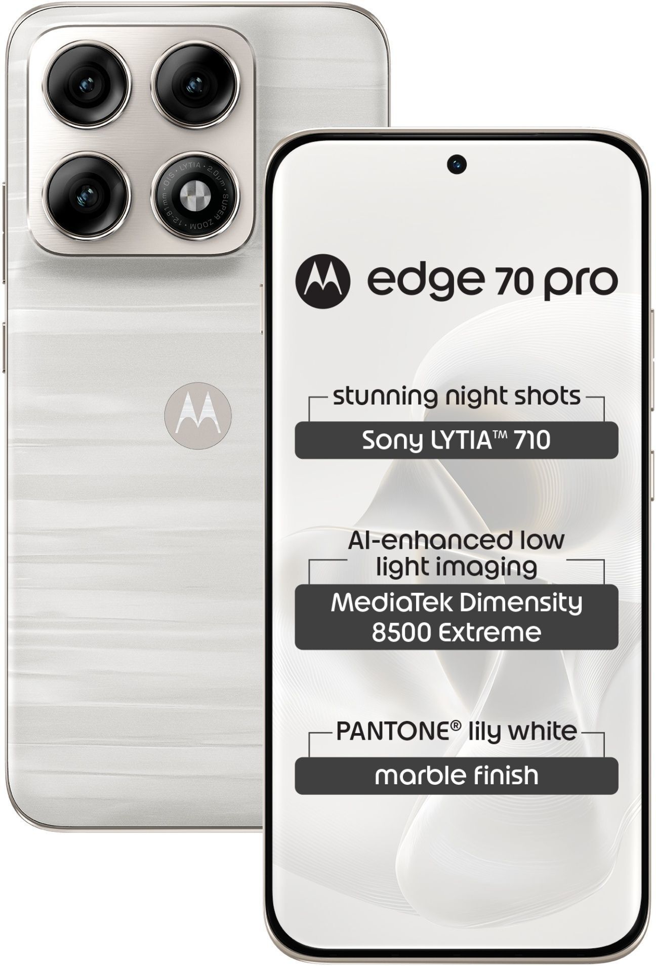 MOTOROLA edge 70 pro (Marble - PANTONE Lily white (white), 256 GB)-picture-11
