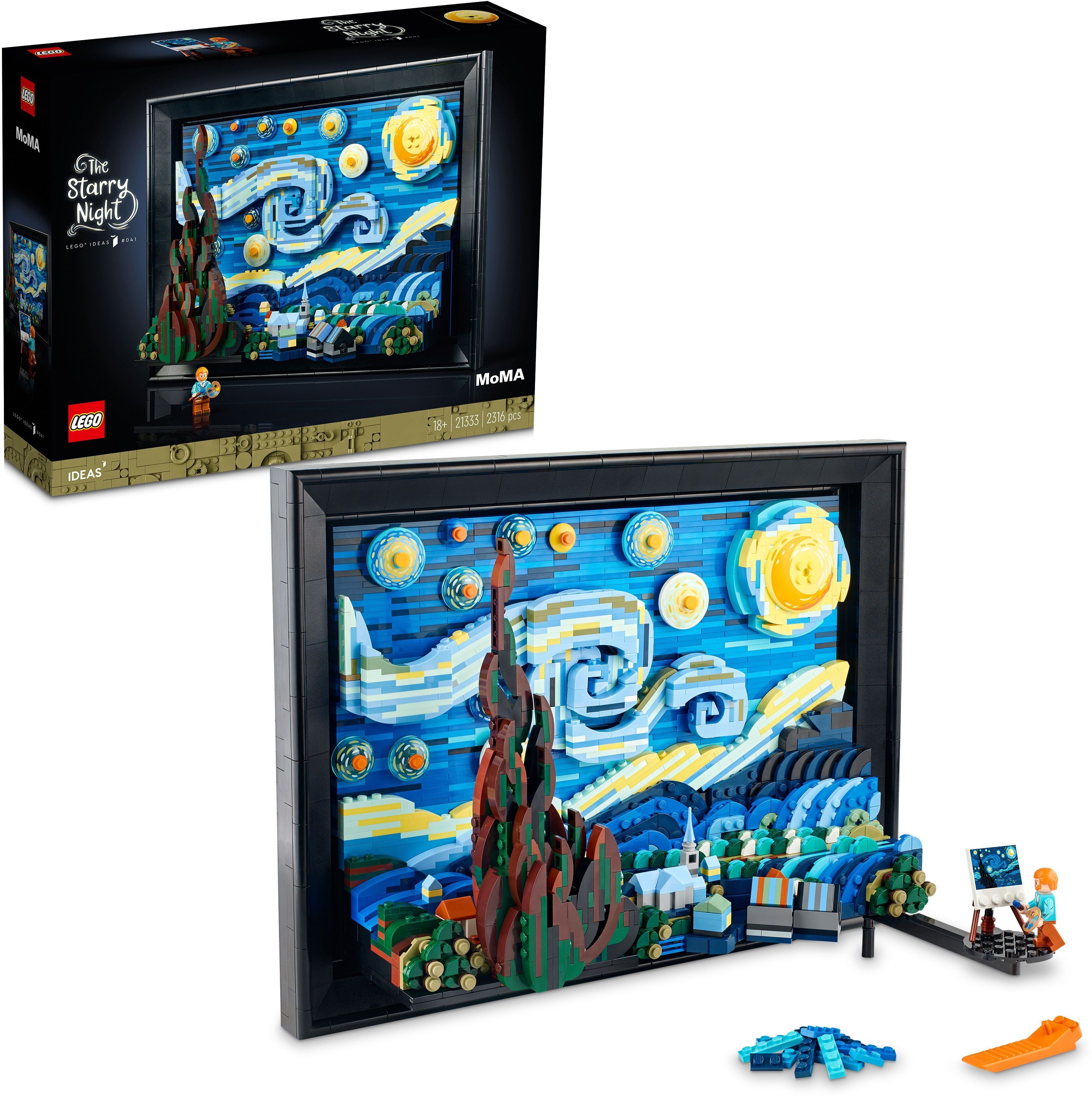 Ideas : Vincent Van Gogh - The Starry Night (2316 Blocks) Model Building Kit