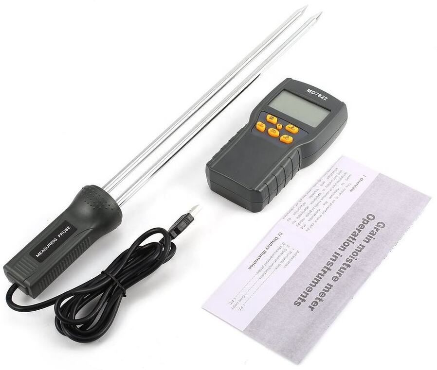 Grain Moisture Measuring Instrument LCD Digital Grain Detector for Wheat, Corn MD-7822 Pin-Type Digital Moisture Measurer-image-21