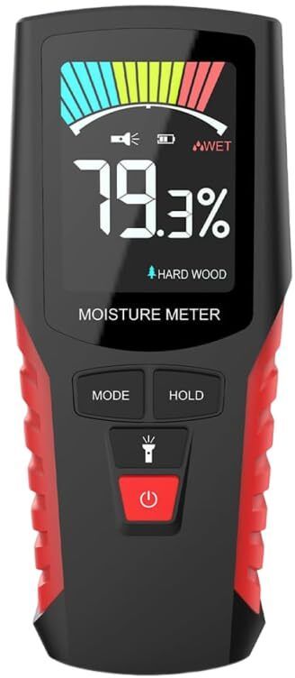 Pinless Wood Moisture Meter LCD Pinless Wood Moisture Meter with LCD Display Light and Sound Alarm Pinless Digital Moisture Measurer