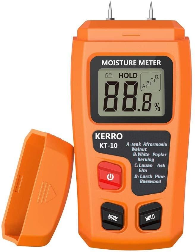 KT-10 Wood moisture meter KERRO Moisture Meter, 0-99% Wood Tester Detector Device Kt-10 Pin-Type Digital Moisture Measurer-image-21
