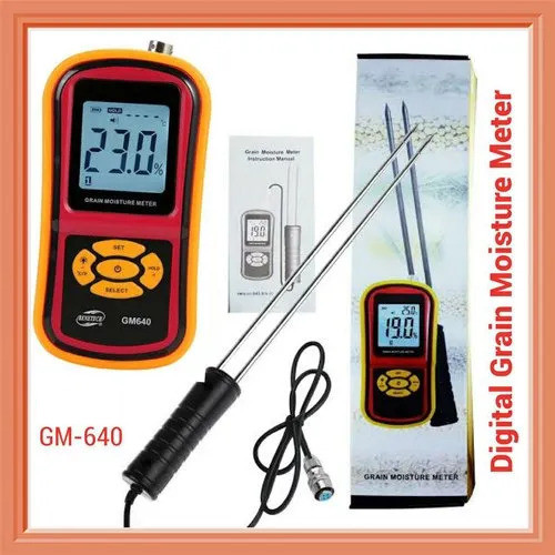 divinext MC-7821 Digital GM-640 Digital Grain Moisture Meter Tester GM640 Moisture & Temperature Meter. Pin-Type Digital Moisture Measurer image 1