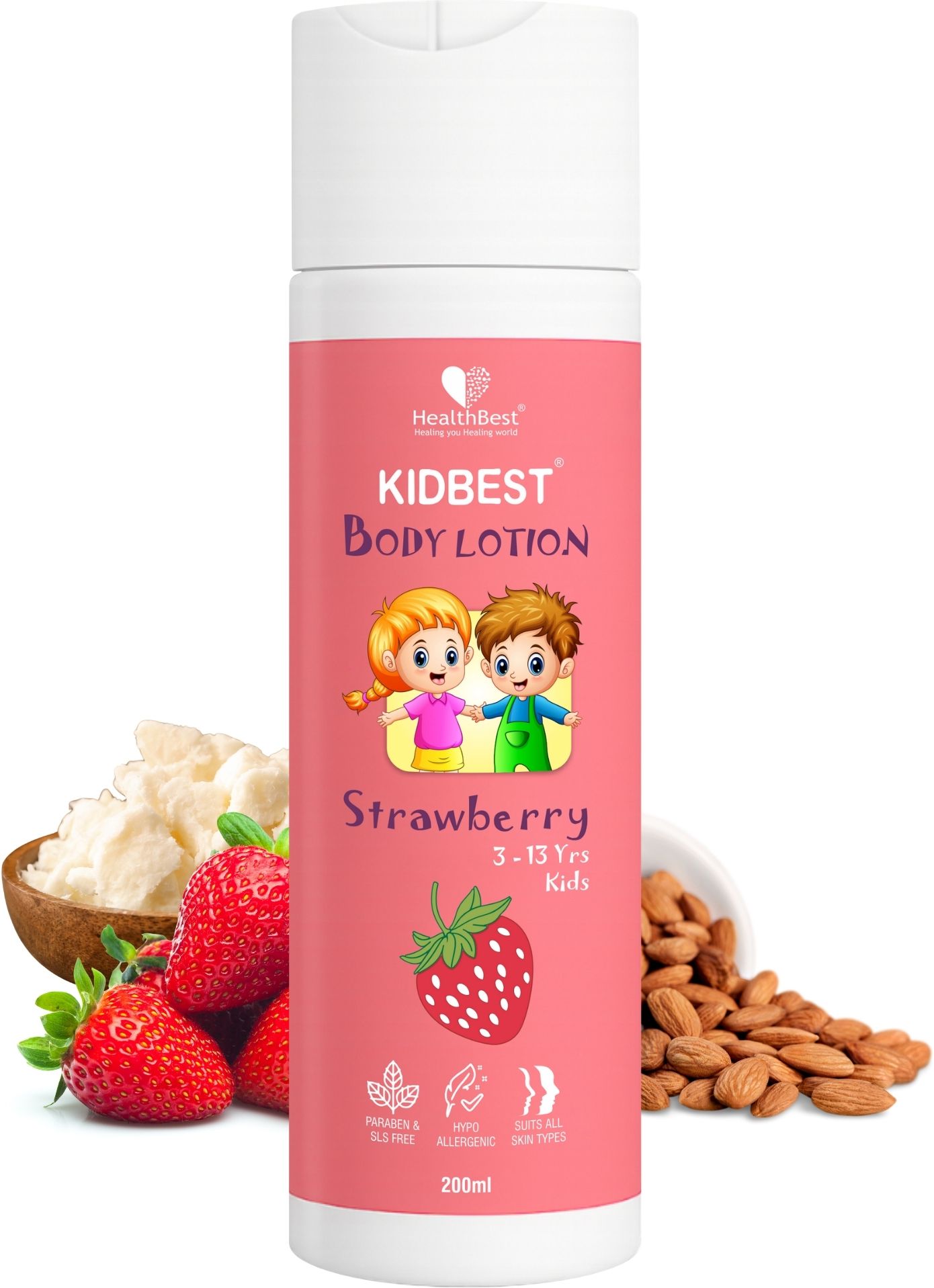 Kids Strawberry Body Lotion Daily School Moisturizer for Summer Winter Care-image-31