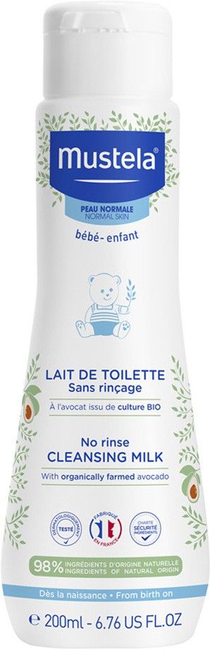 Baby No Rinse Cleansing Milk 200 ml With Organically Farmed avocado-image-2