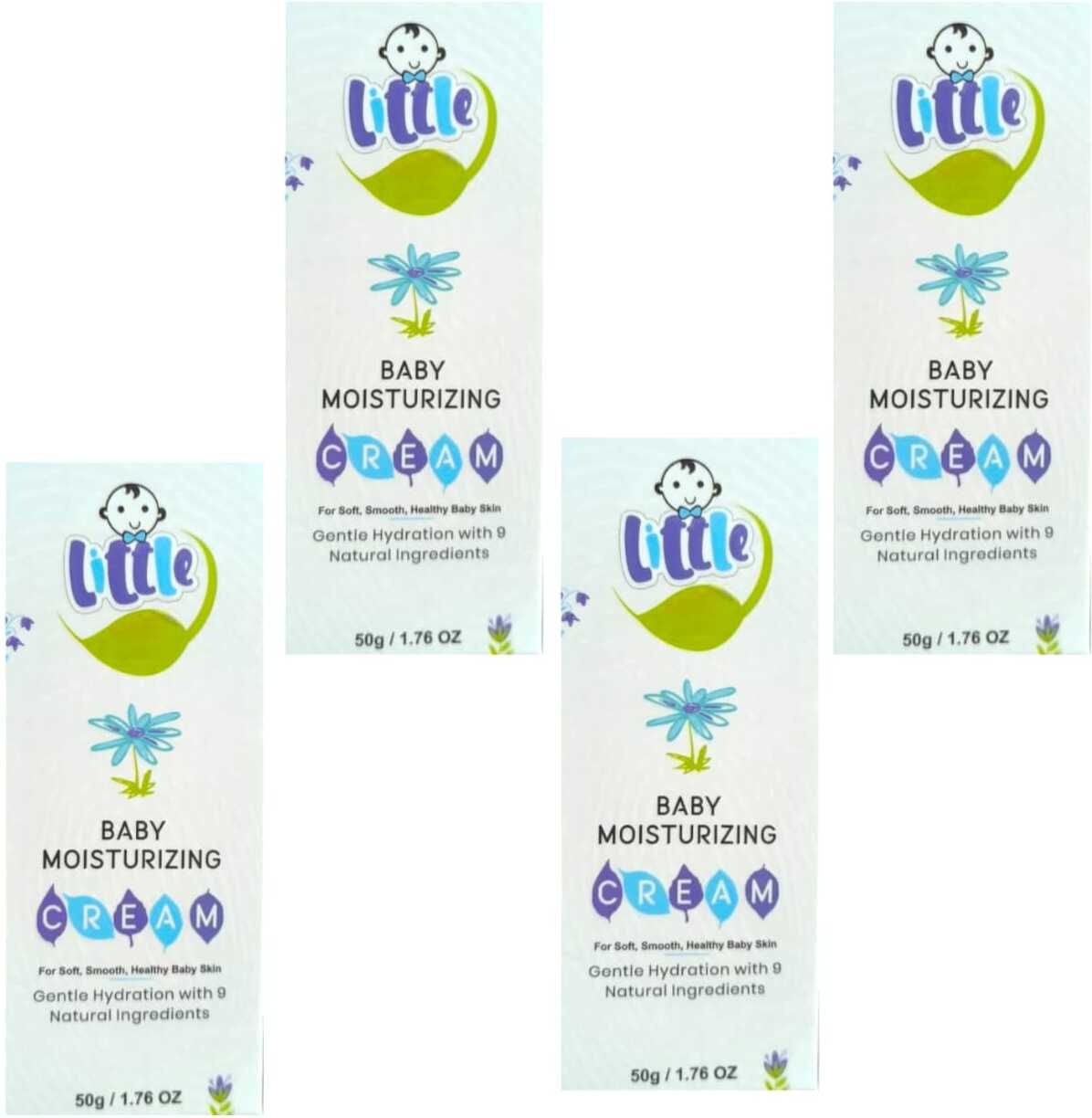 LITTLE LEAF BABY MOISTURIZING CREAM FOR GOOD HEALTHY SKIN PACK OF 50g x 4-image-36