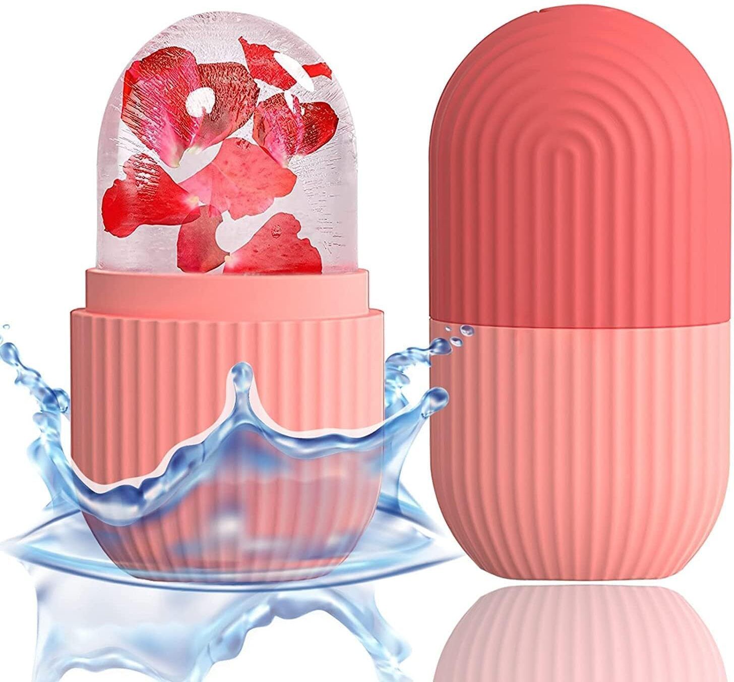 flottian Face Ice Roller for Glowing Skin, Puffy Eyes & Relaxation Red Plastic, Silicone Ice Ball Tray-picture-34