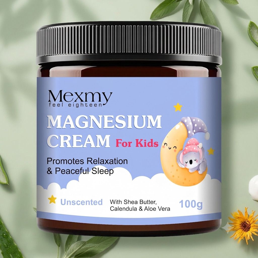 mexmy Kids Magnesium Body Cream Fast Absorbing Non Greasy Body Care Formula 100g-picture-13