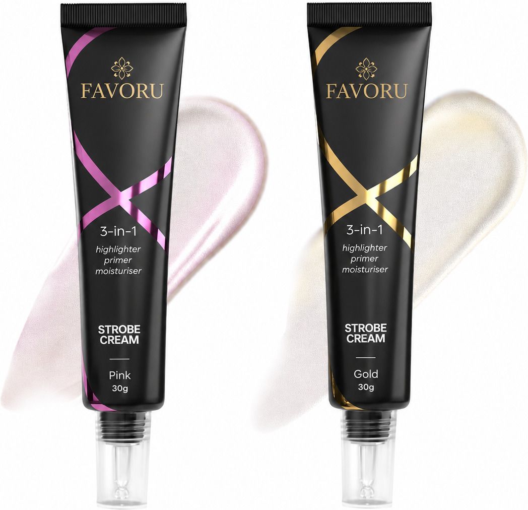 Strobe Cream Combo Pack of 2, Rose Gold and Pink | Primer + Highlighter-image-5