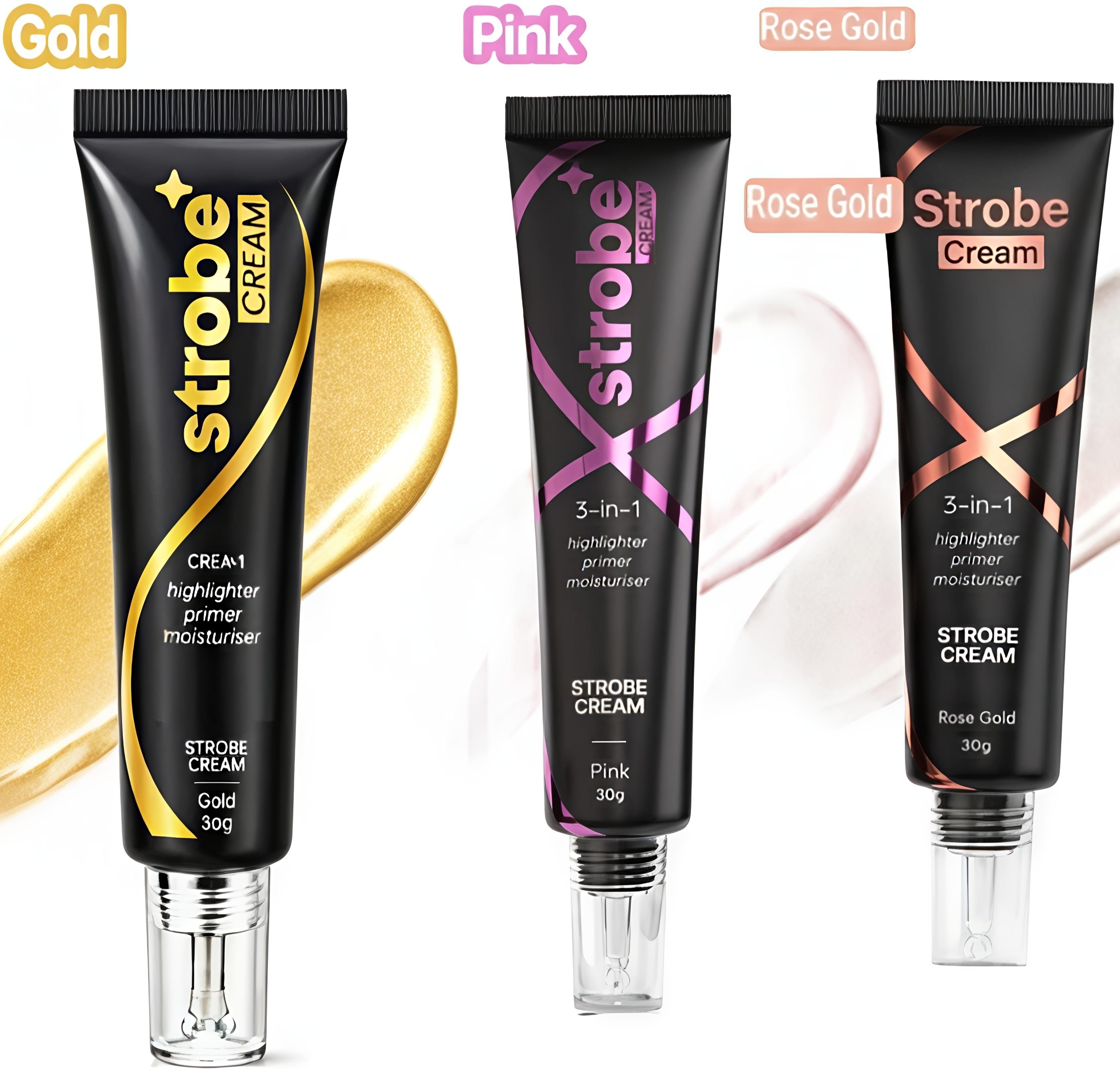 Gold Pink & Rose Gold STROBEE | Strobe Pink With Gold Highlighter-image-45