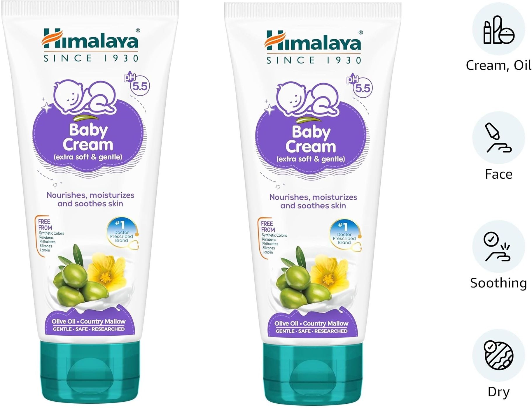 himalaya Gentle Daily Care Baby Cream 100grm Pack of 2-picture-20