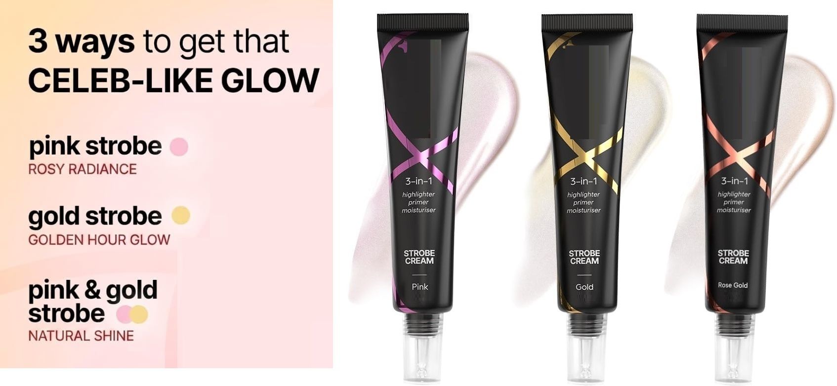 HD 3-in-1 Glow Cream Multicolor 45g Face Primer Moisturizer Highlighter-image-39