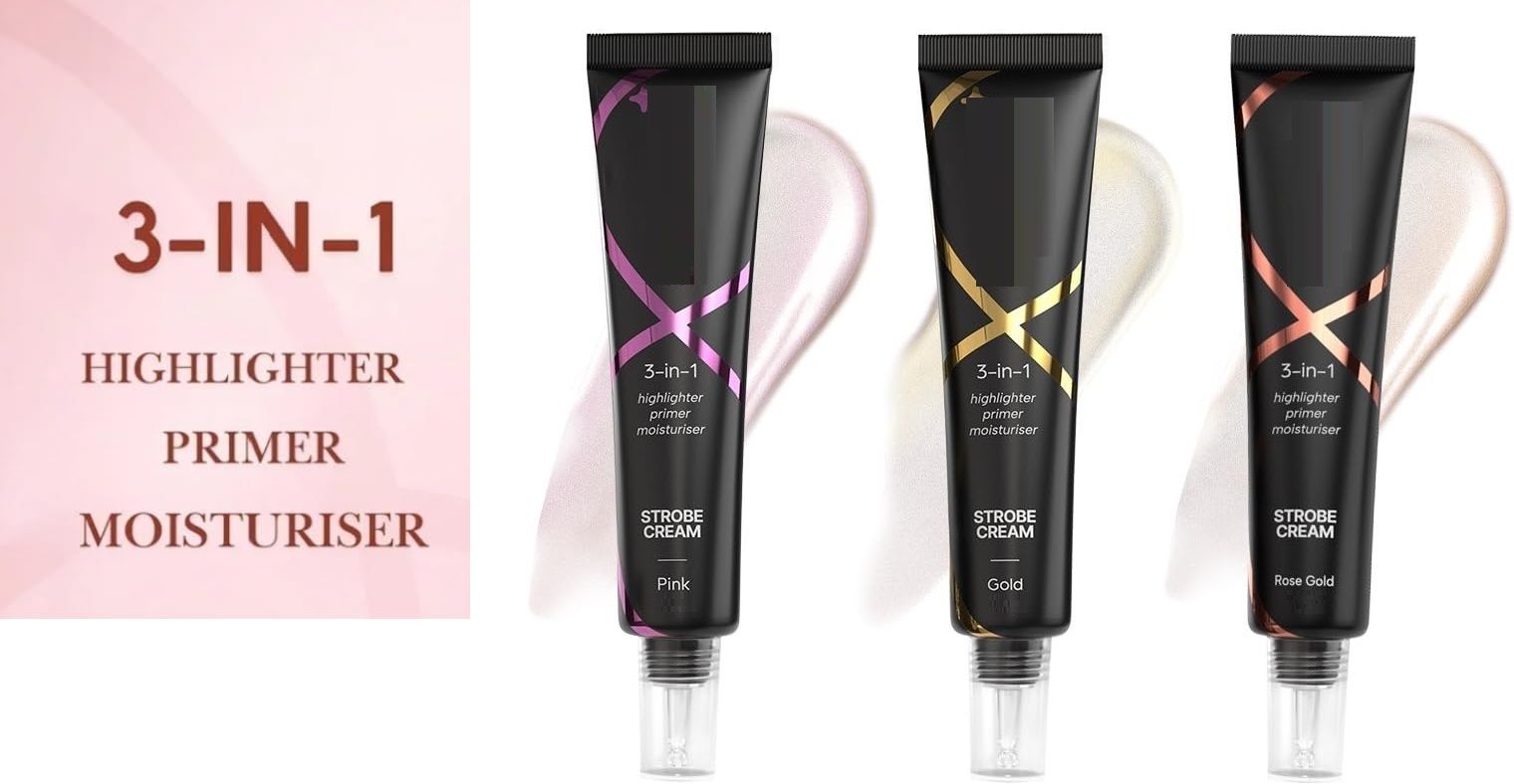 Best 3-in-1 Glow Cream Multicolor 45g Face Primer Moisturizer Highlighter-image-38