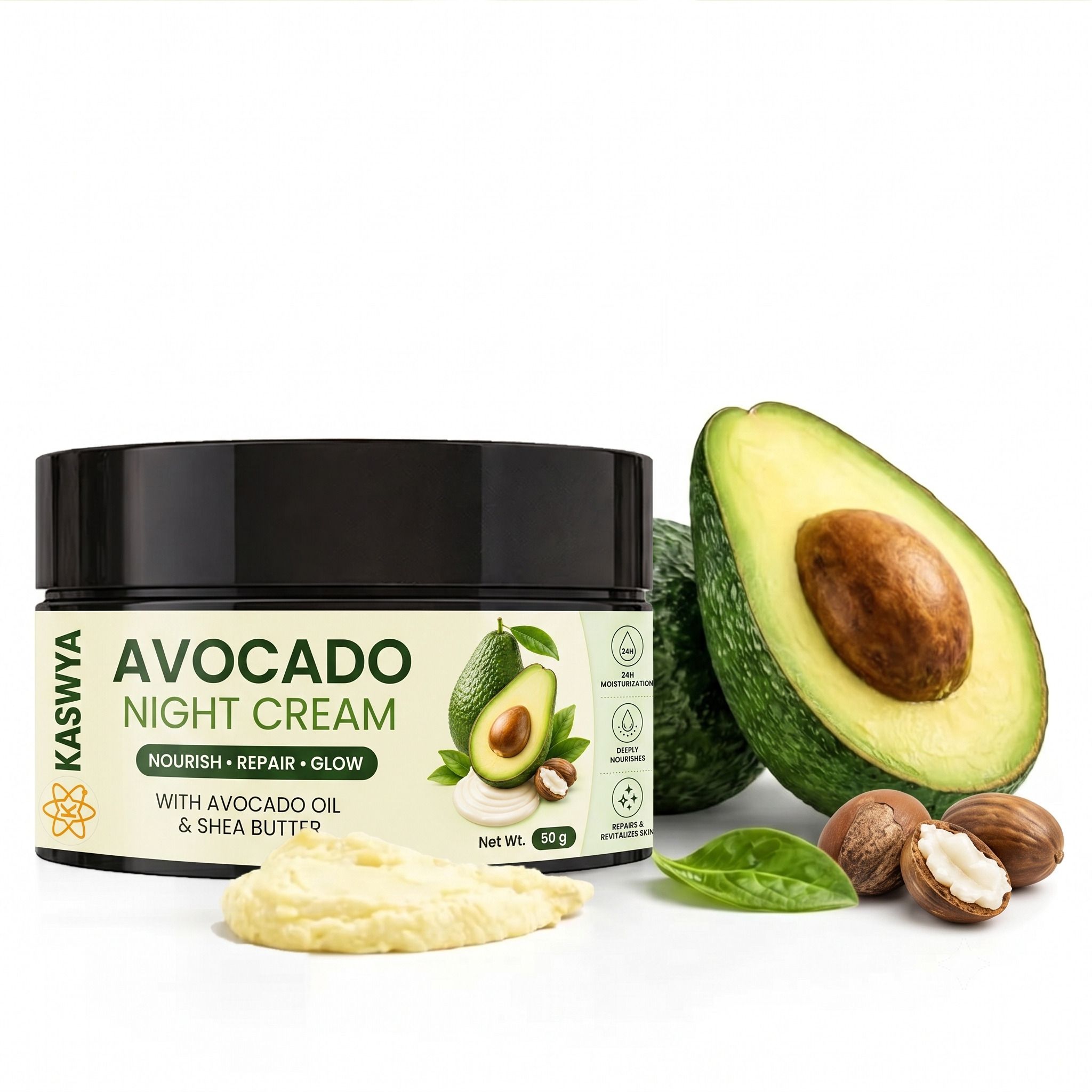 Avocado Night Cream For Face Brightening, Moisturizing Overnight Skin Care Cream-image-27