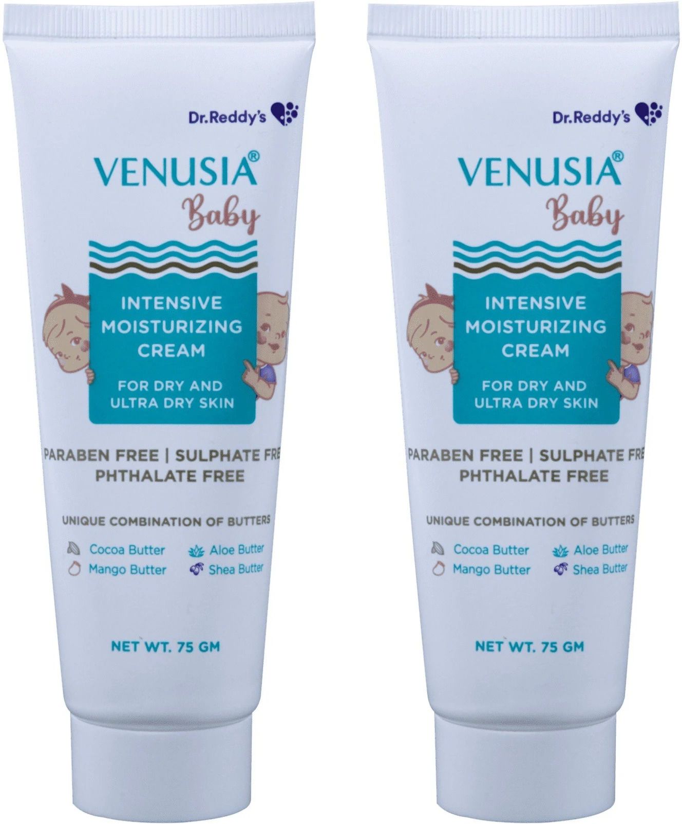 Baby Intensive Moisturizing Cream | For Dry and Ultra Dry Skin | 75g x Pack of 2-image-39