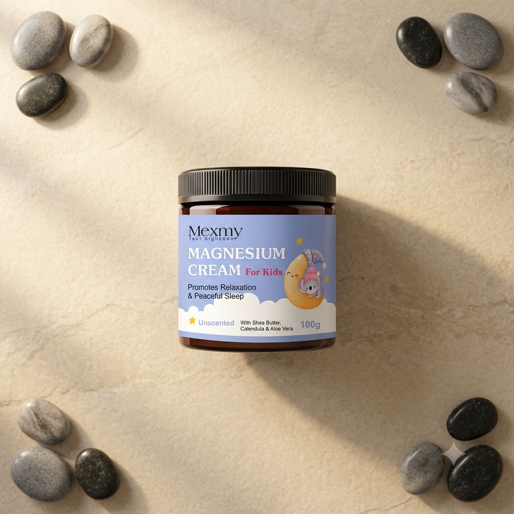 mexmy Kids Magnesium Body Cream with Shea Butter Aloe Vera Daily Moisturizing Care-picture-24