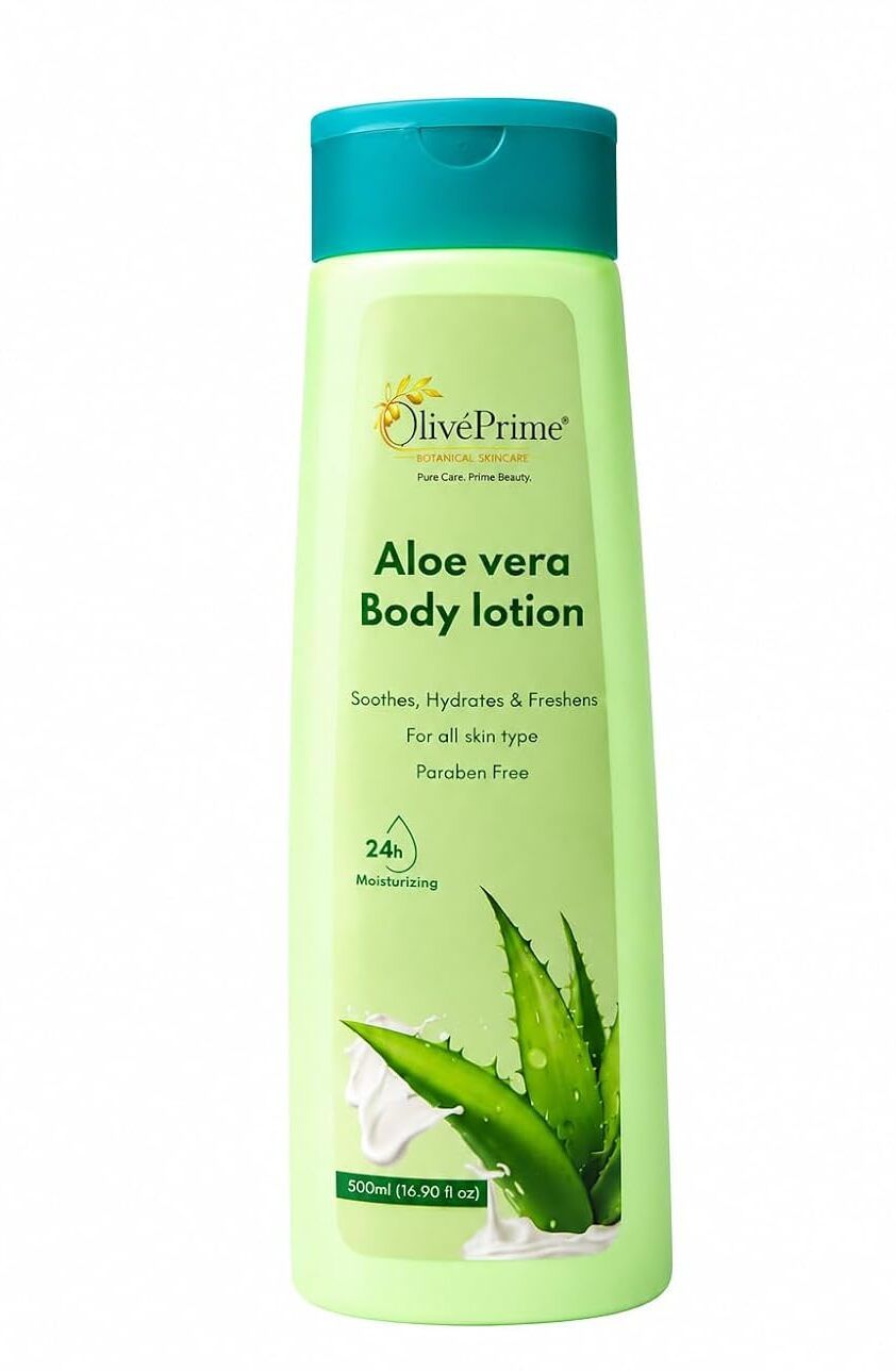 olive prime OlivéPrime Aloe Vera Body Lotion for All Skin Types, 24H Moisturizing, 500ml-picture-23