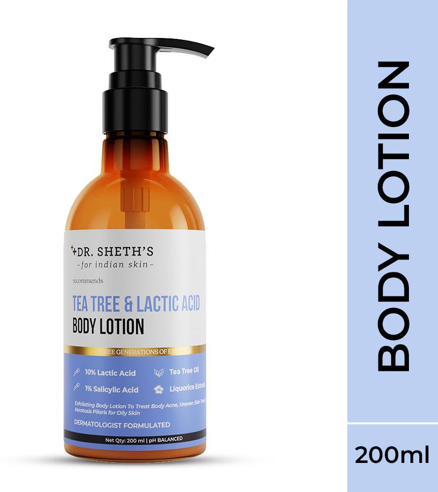 Dr. Sheth's Tea Tree & Lactic Acid Body Lotion With Dr. Sheth's Tea Tree & Lactic Acid Body Lotion With