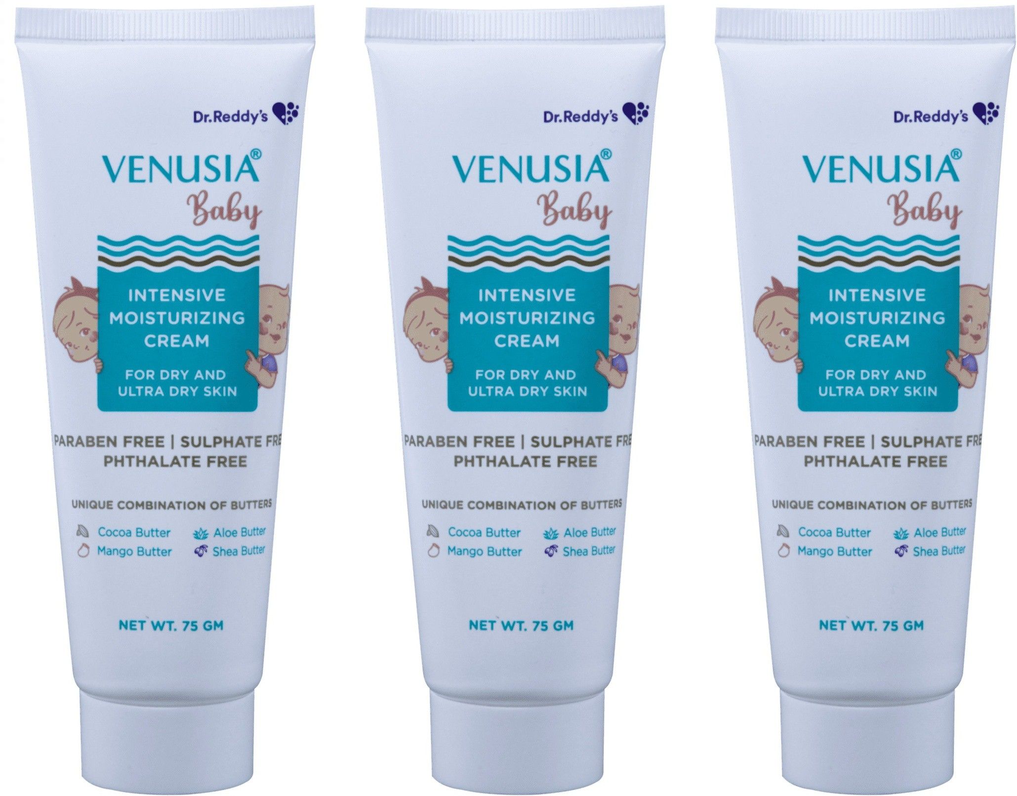 Baby Intensive Moisturizing Cream | For Dry and Ultra Dry Skin | 75g x Pack of 3-image-40