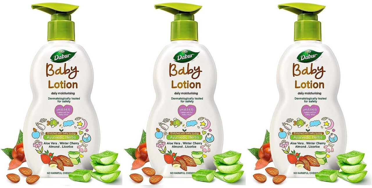 dabur Baby Pk-3-200ml Lotion Daily Moisturizer Dermatologically Tested-picture-39
