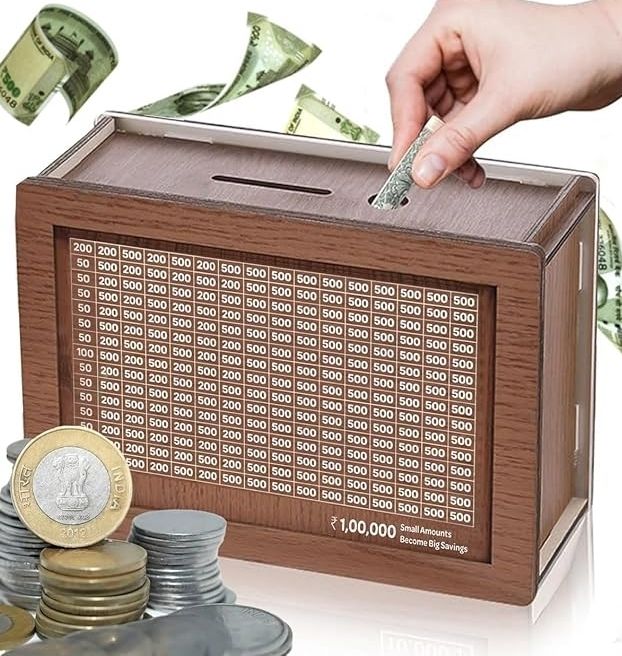 Sanvi Trends ST money seving box Wooden Money Clip-image-6