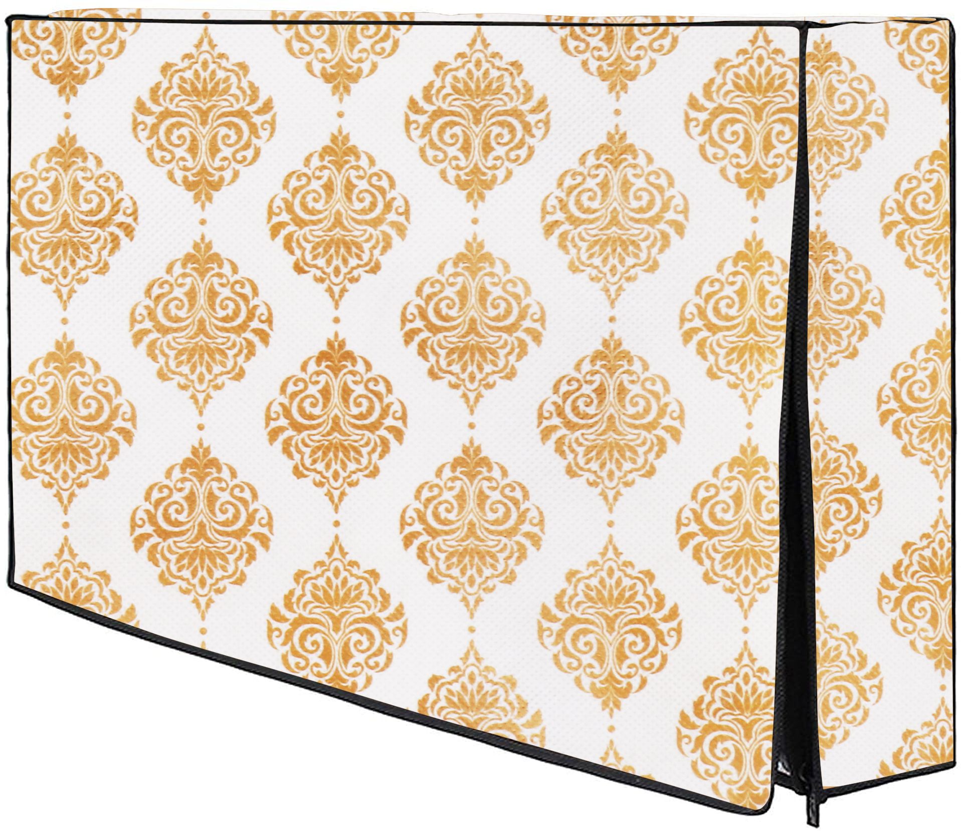 CHHAVI HANDLOOM for 32 inch Led Tv cover Designed for all major brands - Chhavi Handloom PVC Printed LED TV Cover 32 inch Dmas Gold-image-48