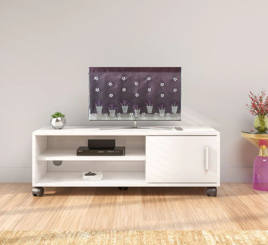 ANSHMJIMN Floral Basket Embroidered Fabric Cover for 32 inch LCD/LED TV - WINE KUNJA 32 D-picture-20