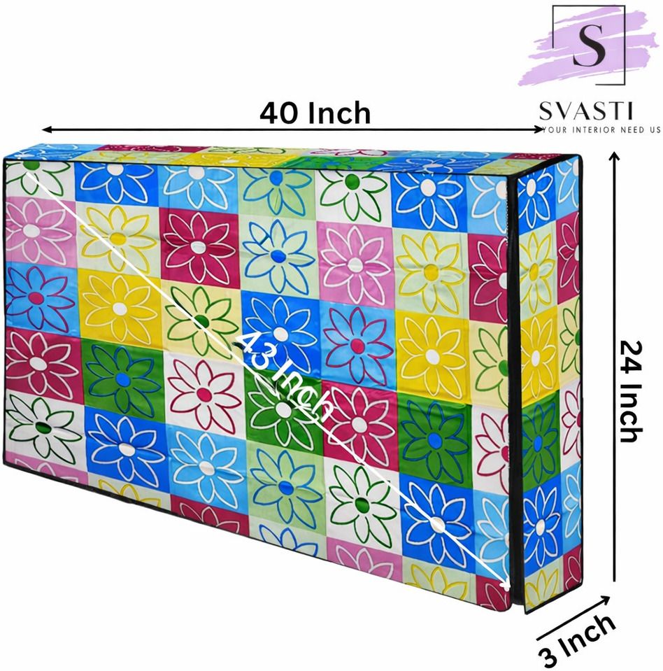 SVASTI Floral Printed TV Cover for 43 inch LED/LCD TV - 43inch TV Cover-image-48