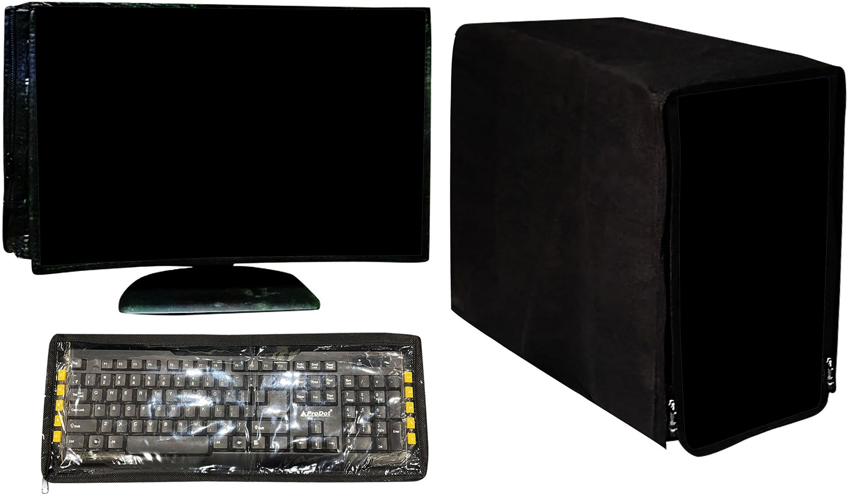 brothers trendz for 22 inch Desktop Cover Set for 22-Inch Monitor–3 Pcs (Monitor, Keyboard, CPU) –Dust Cover - CH-NewFK2-P-15 WHITE FLOWER LED_BT-image-14
