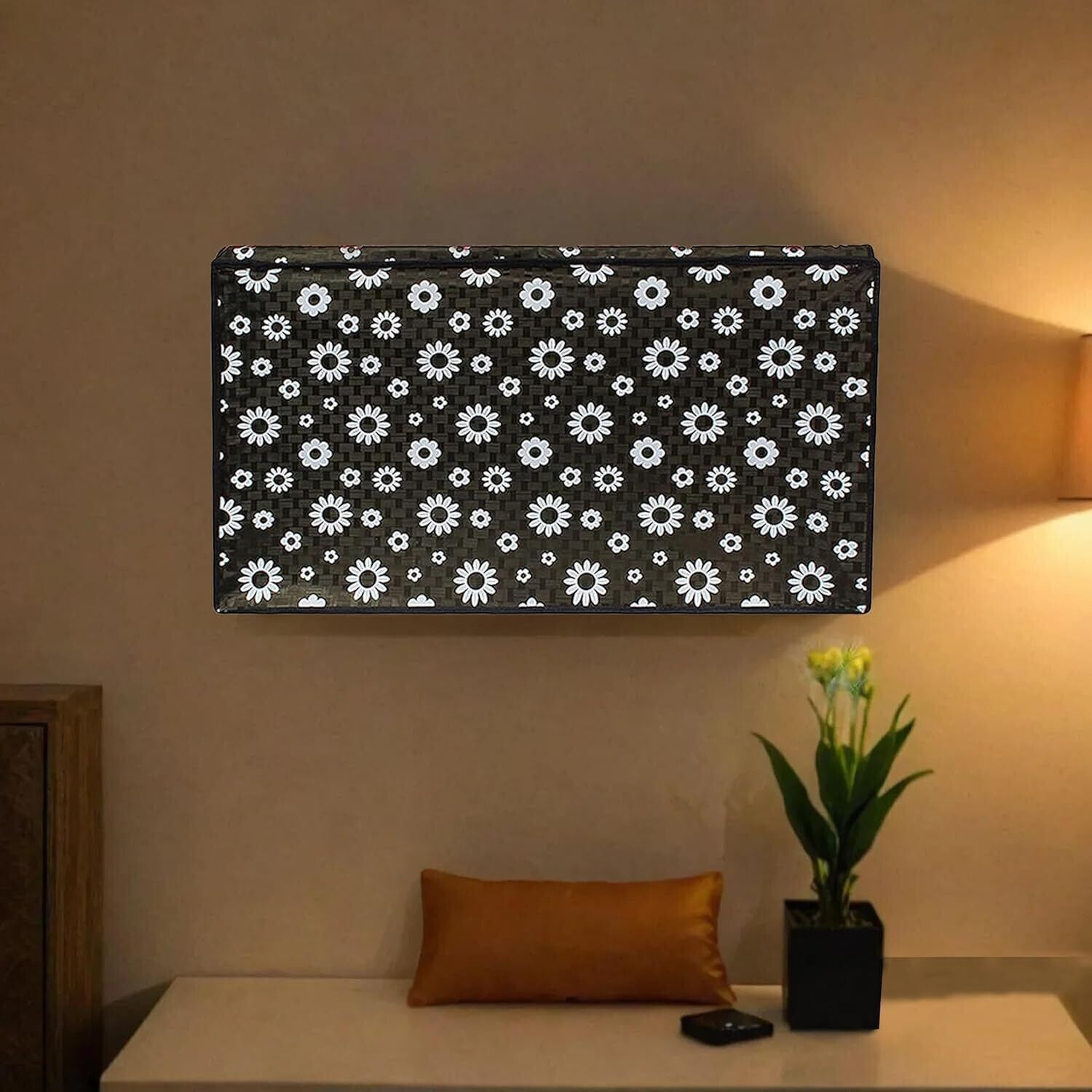 DADADEALS Dustproof Printed LED, LCD TV Cover 32inch|Screen Protector for All Brands Model for 32 inch (LG, Sony, Samsung, Sansui,Vu, Mi, Realme,TCL, Croma,Videocon, BPL,VW, OnePlus)- TV_32-blk-flw-32inch-led-cover-image-22