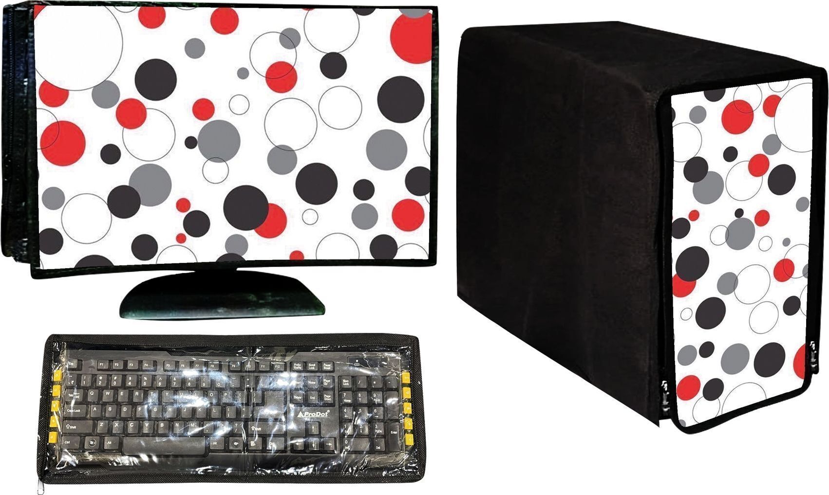 kridha for 22 inch 3PC Desktop Cover Set for 22-Inch – Monitor, Keyboard & CPU Dust Covers - CH-NewFK1-LED 32 INCH_KR-image-20