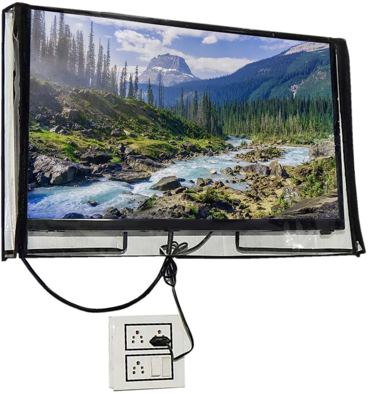wellhome decor Furnishing Dustproof Printed LED, LCD TV Cover 43inch|Screen protector for All Brands Model for 43 inch LED/LCD TV,Computer Monitor - Dustproof PVC LED/LCD/Monitor TV Cover Suitable for All Models of 43 inch TV-image-9