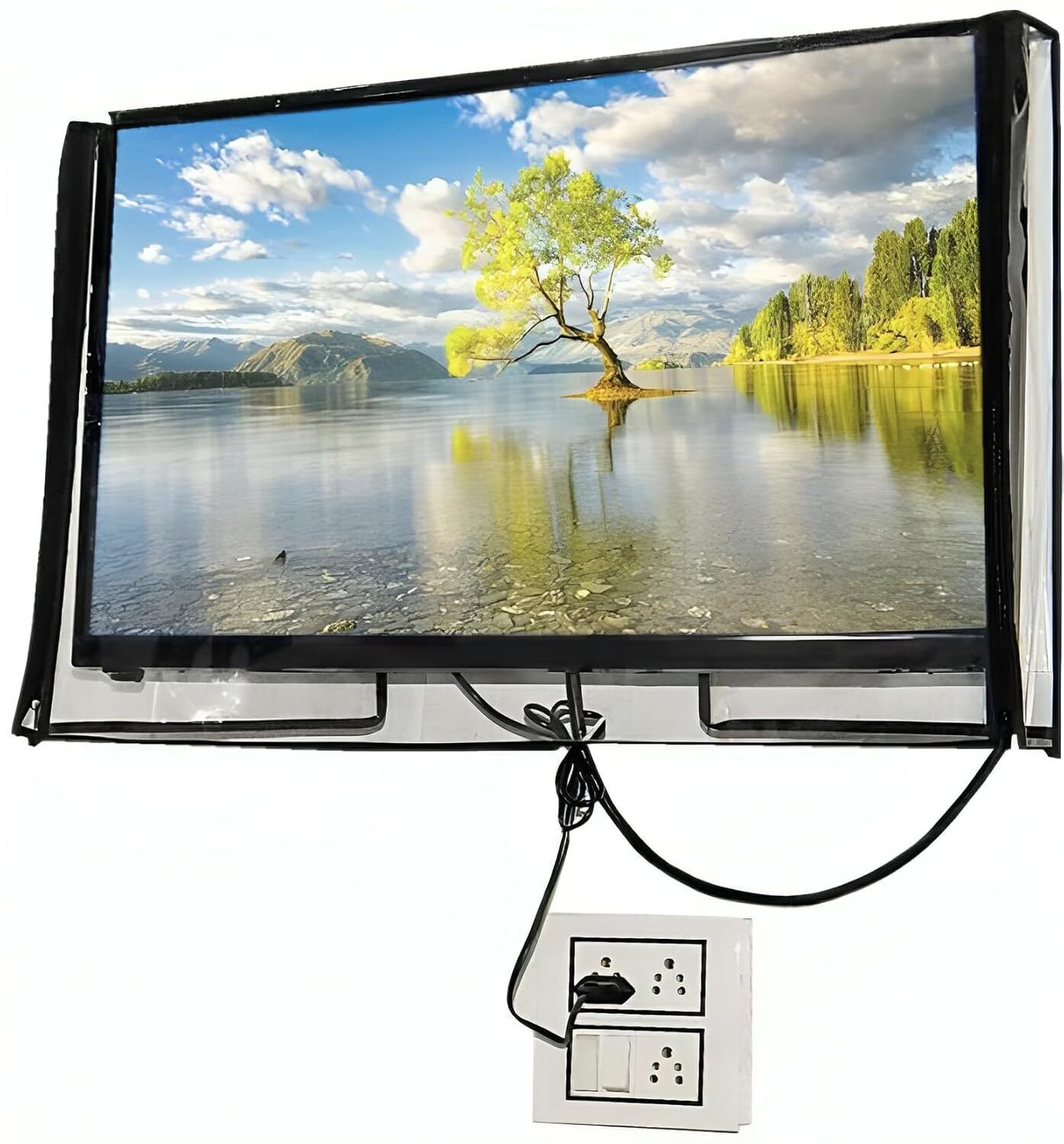 ACOSA PVC Television Protector Cover for 32 inch LED/LCD TV - Compatible For All Brands & Models - Clear-image-20