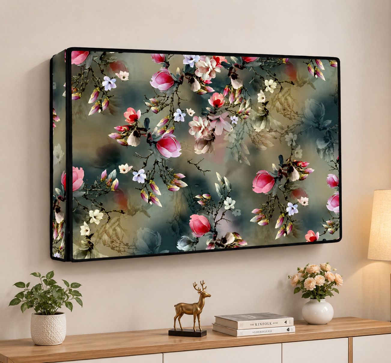 AU Enterprises Premium Floral Print Dustproof & Waterproof TV Cover for 32 inch LED TV / Smart TV - TVC32FB01-image-28