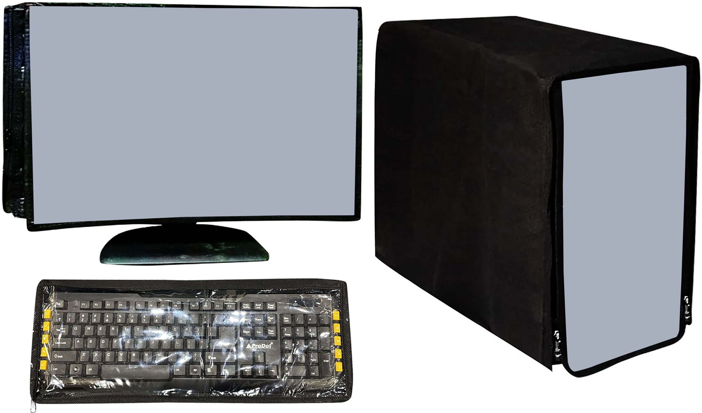 kridha for 22 inch 3PC Desktop Cover Set for 22-Inch – Monitor, Keyboard & CPU Dust Covers - CH-FK1-Led 32 Inch Cover_KR-image-21