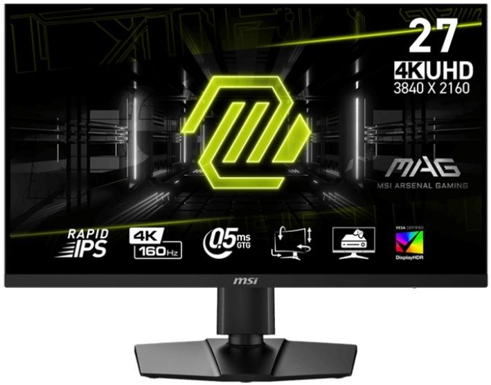MSI 68.58 cm (27 inch) 4K Ultra HD IPS Panel with VESA Mountable, 133% SRGB, Eye Care, TUV Certified Display,� Height Adjustable Gaming Monitor (MAG 274UPF E2)-image-1