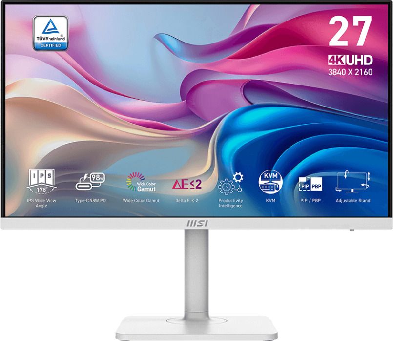 MSI 68.58 cm (27 inch) UHD IPS Panel with Anti-Flicker Technology, 127% SRGB, Tilt Adjustment, Height Adjustable Flat Business Monitor (Modern MD272UPHW)-image-44