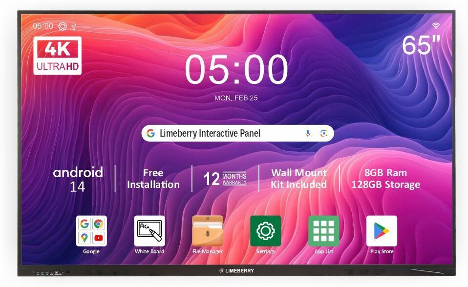 LIMEBERRY 165.1 cm (65 inch) 4K Ultra HD IPS Panel Monitor (65 inch Highly Sensitive Series Interactive Flat Panel - 8GB RAM 128GB ROM)-image-11