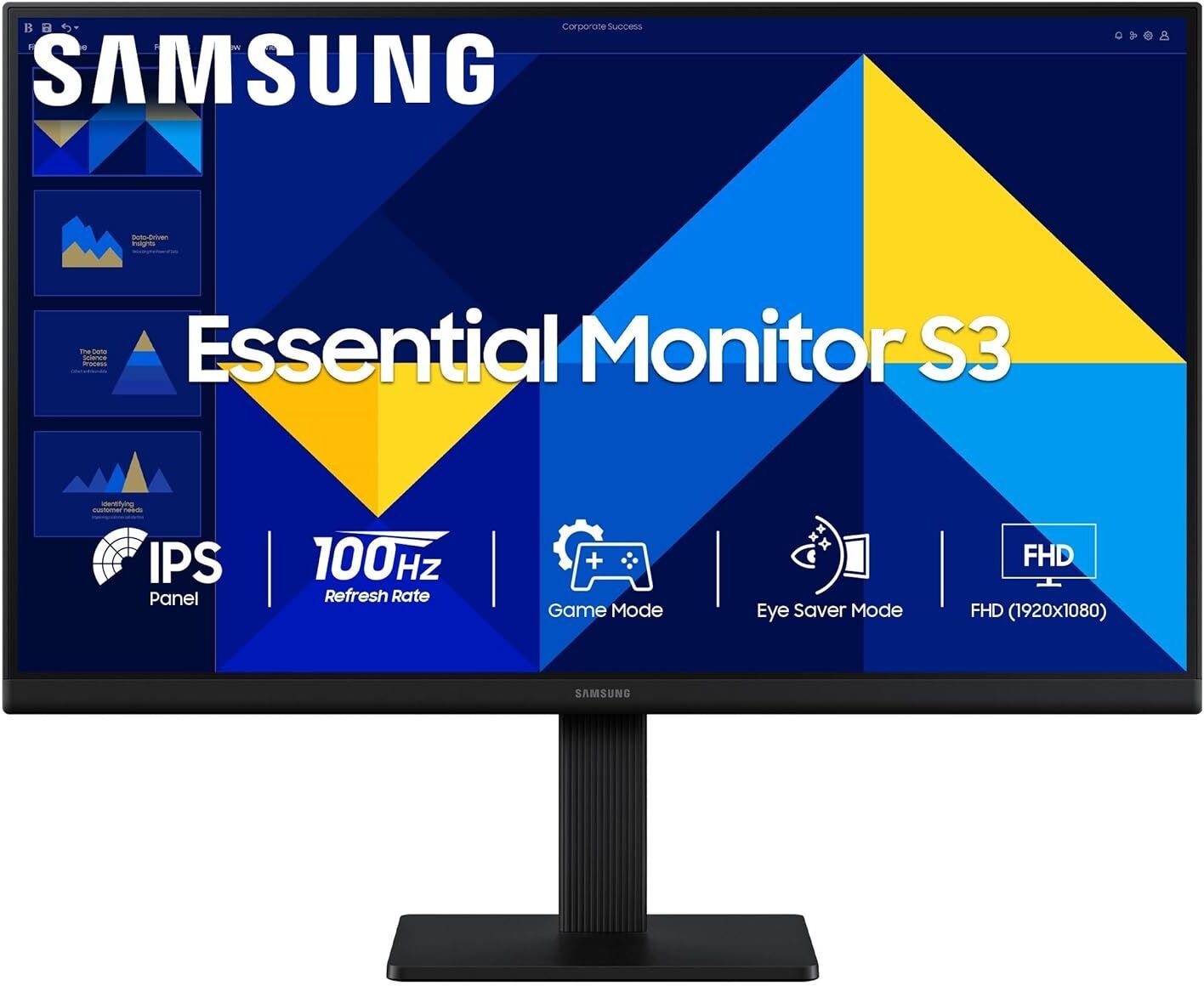 Samsung Essential S3 60.5 cm (24 inch) Full HD IPS Panel Monitor (LS24D300GAWXXL-(1920 x 1080)|HDMI,VGA|Super Slim Design|Game Mode|Eye Saver Mode)-image-8