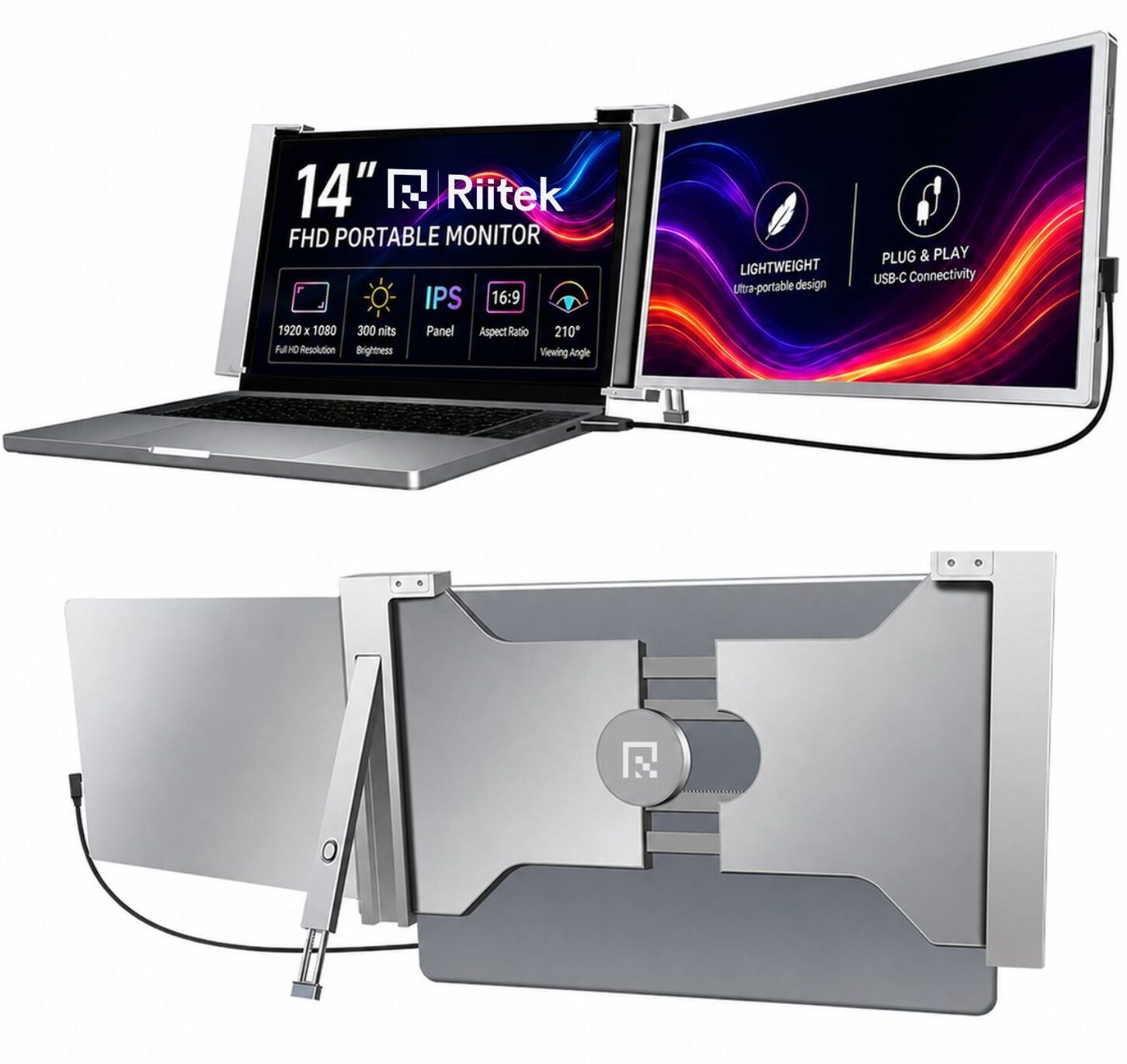 RIITEK 35.56 cm (14 inch) Full HD IPS Panel Monitor (RII-1MONITOR)-image-28